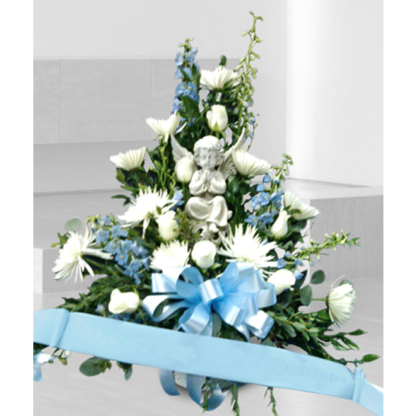 Blue & White With Angel | Floral Express Little Rock