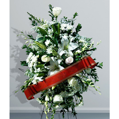 White Easel With Banner | Floral Express Little Rock