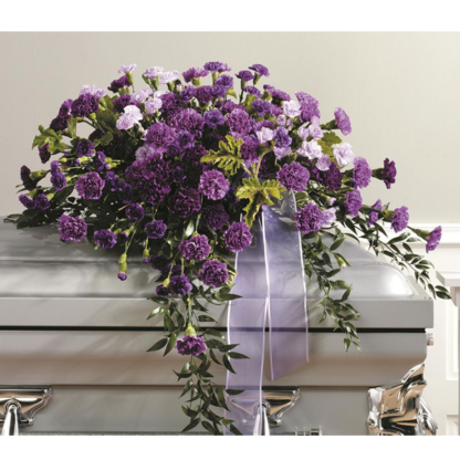 Purple Casket Spray | Floral Express Little Rock