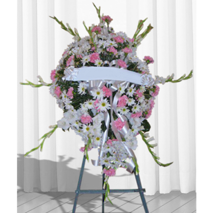Pink & White With Banner | Floral Express Little Rock