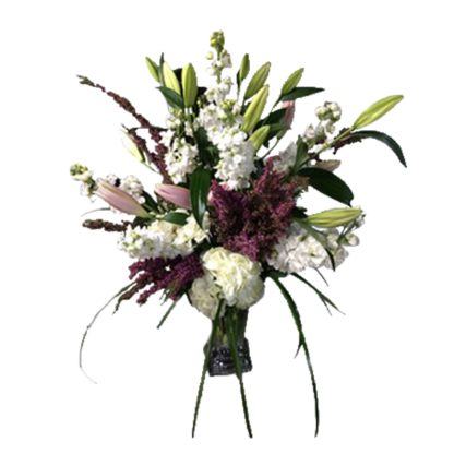 Vase of lilies and stock | Floral Express Little Rock