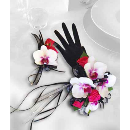 Wristlet Set- Orchids & Roses | Floral Express Little Rock