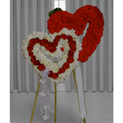Red & White Double Heart | Floral Express Little Rock