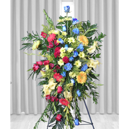 Spray With Blue Roses | Floral Express Little Rock