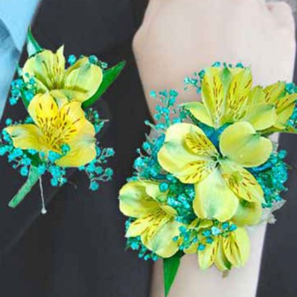 Yellow & Aqua Set | Floral Express Little Rock