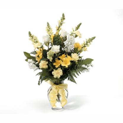 Yellow & White Vase Arrangement | Floral Express Little Rock